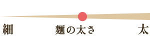 手延中華麺「龍の夢」 麺の太さ