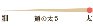 手延うどん「揖保乃糸（いぼのいと）」麺の太さ