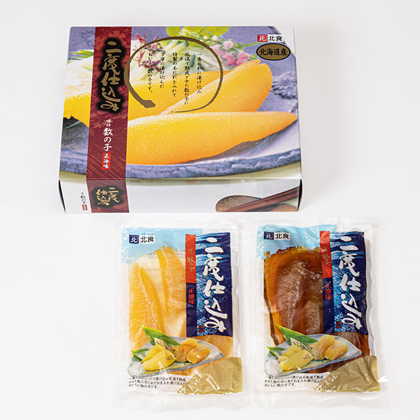 北食 北海道産 二度仕込み数の子(白・黒醤油) 各160g【おいしいお取り寄せ】　商品画像1