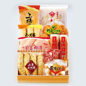ヤマサちくわ 詰合せ(特選ちくわ×2、特製ちくわ、豆ちくわ、上揚半、生姜揚半、チーズ巻、野菜ソフト、山芋かき揚)[SC76]【CB】
