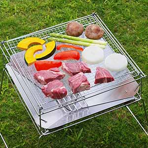 燕三条製ステンレス焚き火台(グリルセット)(R4755)[UC-207]【雑貨】